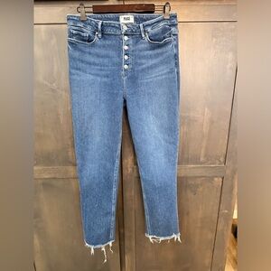 NWT Paige Jean size 32 cindy distressed hem button fly